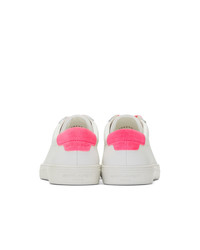 Saint Laurent White And Pink Andy Sneakers