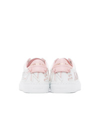 Givenchy White And Pink Urban Street Reverse Logo Sneakers