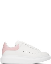 Alexander McQueen White Pink Oversized Sneakers