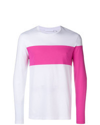 White and Pink Long Sleeve T-Shirt