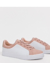 ASOS DESIGN Wide Fit Vanish Lace Up Trainers