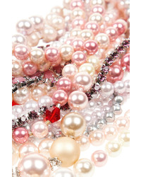 Tom Binns Pearls In Peril Rhodium Plated Faux Pearl And Crystal Necklace