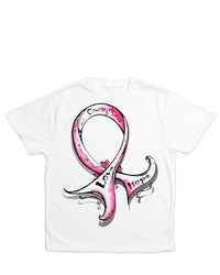 Artsmith Inc All Over Print T Shirt Cancer Pink Ribbon Courage Love Hope And Hearts