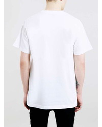 Topman Long White Printed T Shirt