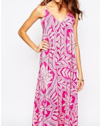 Yumi Kim Hot Summer Night Silk Maxi Dress In Tile Print
