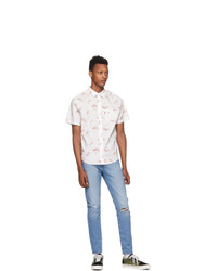 Levis White And Pink Flamingo Sunset Standard Shirt