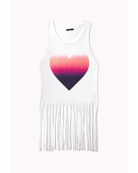 Forever 21 Ombr Heart Muscle Tee