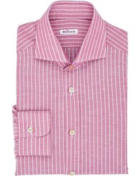 Kiton Mixed Stripe Shirt Pink