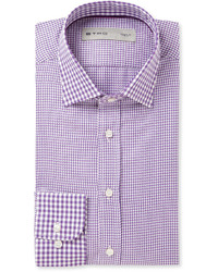 Etro Slim Fit Contrast Pattern Woven Cotton Shirt