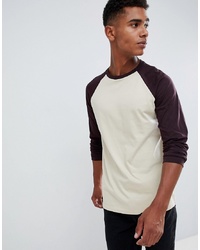 ASOS DESIGN Long Sleeve Contrast Raglan T Shirt