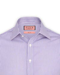 Thomas Pink Douall Stripe Slim Fit Double Cuff Shirt