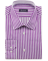 Robert Graham Walter Striped Dress Shirt Purple