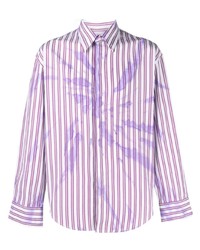 MSGM Striped Tie Dye Shirt