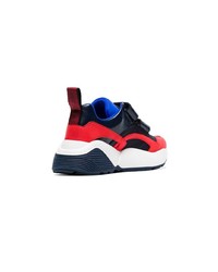 Stella McCartney Black Red And Blue Eclypse 45 Chunky Velcro Sneakers