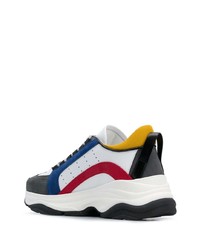 DSQUARED2 Contrast Panel Chunky Sole Sneakers