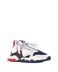 Moncler Leather And Mesh Panelled Sneakers