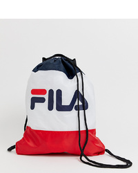 White and Red and Navy Backpack