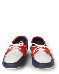 Swims Colour Block Rubber And Mesh Boat Shoes