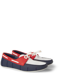 Swims Colour Block Rubber And Mesh Boat Shoes