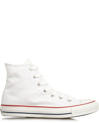 White and Red and Navy Canvas Sneakers