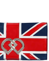 Dsquared2 Dd British Flag Suede Clutch
