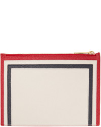 Thom Browne Tricolor Leather Large Pouch
