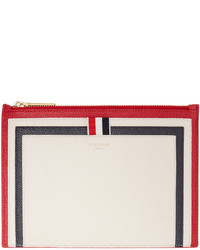 Thom Browne Tricolor Leather Large Pouch