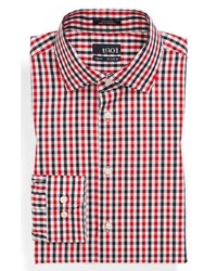 White and Red and Navy Dress Shirt