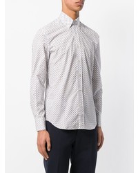 Canali Butterfly Print Formal Shirt
