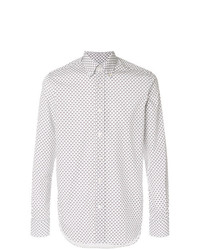 Canali Butterfly Print Formal Shirt