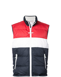 White and Red and Navy Gilet