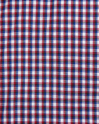 English Laundry Mini Check Dress Shirt Rednavy