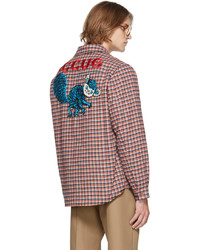 Gucci Multicolor Freya Hartas Edition Check Embroidery Jacket