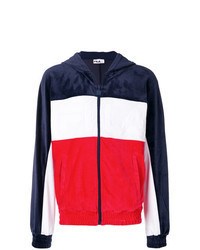 White and Red and Navy Hoodie