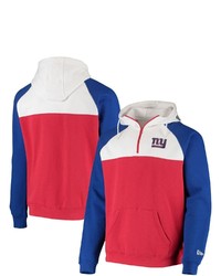 New Era Redwhite New York Giants Gametime Quarter Zip Hoodie Jacket