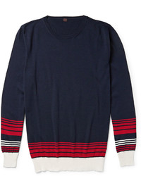 Piombo Mp Massimo Striped Cotton Sweater