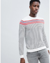 United Colors of Benetton Striped Crew Neck Knit Jumper 100% Cotton