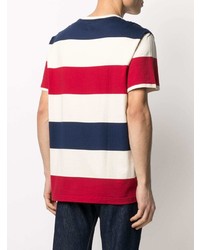 Kent & Curwen Logo Patch Horizontal Stripe T Shirt