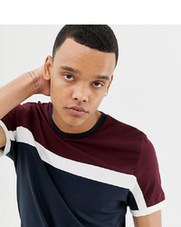ASOS DESIGN Tall T Shirt With Colour Block In Navy