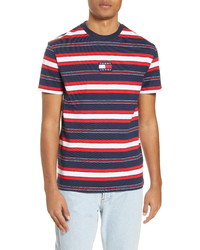 Tommy Jeans Tjm Box Logo Stripe T Shirt