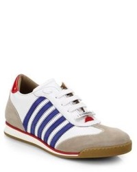DSQUARED2 Striped Lace Up Sneakers