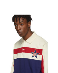 Gucci Blue Starpatch Long Sleeve Polo