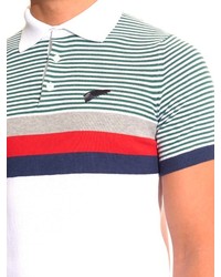 Michael Bastian Michl Bastian Striped Fine Knit Cotton Polo Shirt