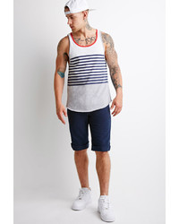 Forever 21 Striped Colorblock Tank