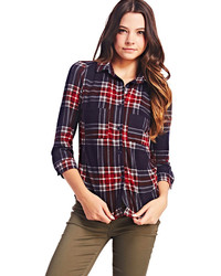 Wet Seal Classic Plaid Button Up