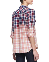 Rails Gia Ombre Plaid Flannel Button Down Shirt