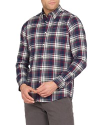 Barbour Crossfell Tailored Fit Plaid Button Up Flannel Shirt