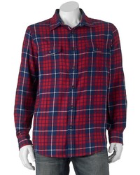 Big Tall Sonoma Goods For Lifetm Classic Fit Plaid Button Down Shirt