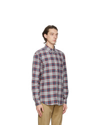Polo Ralph Lauren Blue And Red Oxford Plaid Shirt