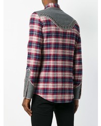 DSQUARED2 Checked Studded Shirt